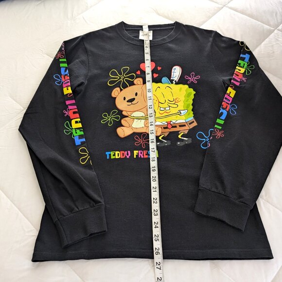 TEDDY FRESH T Shirt Men's‎ S Black Spongebob Squarepants Graphic Long Sleeve - Picture 11 of 11